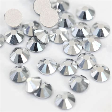 Mine Silver Non Hot Fix Rhinestones SS3 To SS34 Flatback Glass Strass Non Hotfix Rhinestone For
