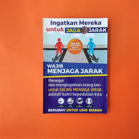 Jual Poster Ingatkan Jaga Jarak, Poster physical distancing | Shopee ...