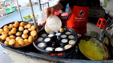 Khmer Num Krouk Coconut Cake Crispy Rice Cake Cambodian Street