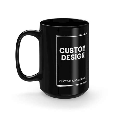 Custom Black Mug Custom Black Coffee Mug With Name Logo Etsy Uk