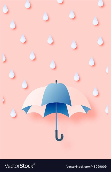 Cute umbrella for monsoon season Royalty Free Vector Image