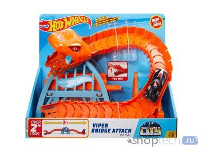 Трек Mattel Hot Wheels Viper Bridge GJK за р Купить Трек Mattel Hot Wheels