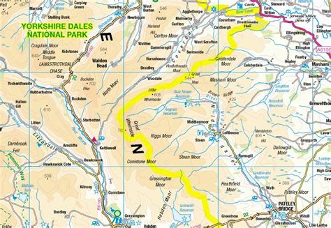 Ordnance Survey Wall Map Of Northern England Road Map Northern