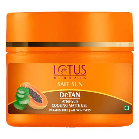 Buy Lotus Herbals Safe Sun Detan After Sun Cooling Matte Gel Gm