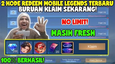 No Limit Kode Redeem Ml Terbaru Kode Redeem Mobile Legends Kode