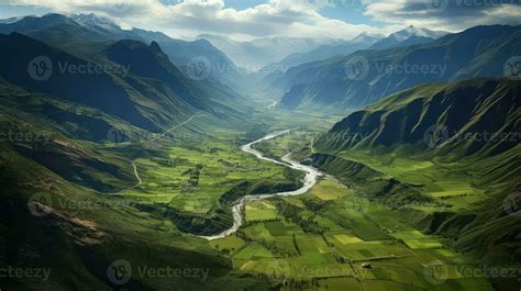 AI generated landform u shaped valley 36035961 Stock Photo at Vecteezy