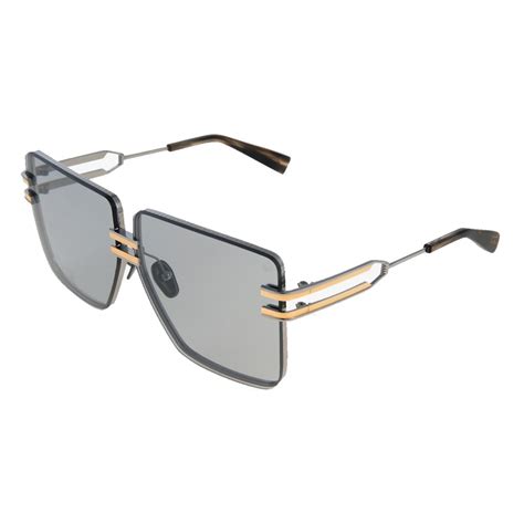 Balmain Black And Gold Tone Titanium Police Style Sunglasses Balmain Eyewear Avvenice