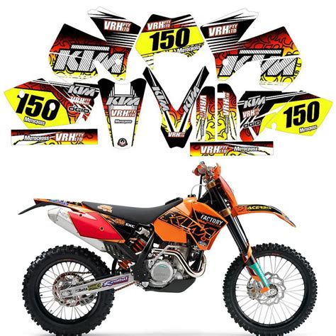 2005 2006 Ktm Sx 125 250 450 525 Graphics Kit Dirt Bike Decals