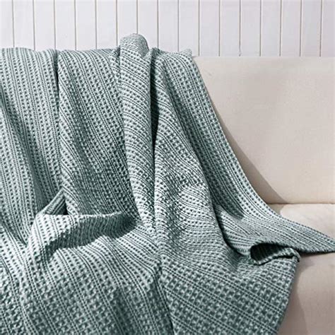 Phf 100 Cotton Waffle Blanket Kingcal King Size Luxurious Yarn Dyed