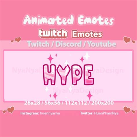 Hype Emote Animated Emote Static Emote Emote For Streamer Discord Emote Twitch Emote Pink Emote