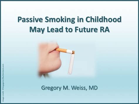 Passive Smoking in Childhood May Lead to Future RA