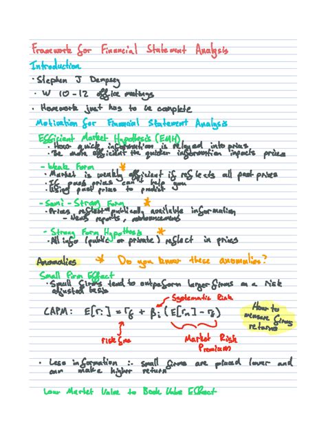 Chapter 1 Framework For Financial Statement Analysis - Framework ...
