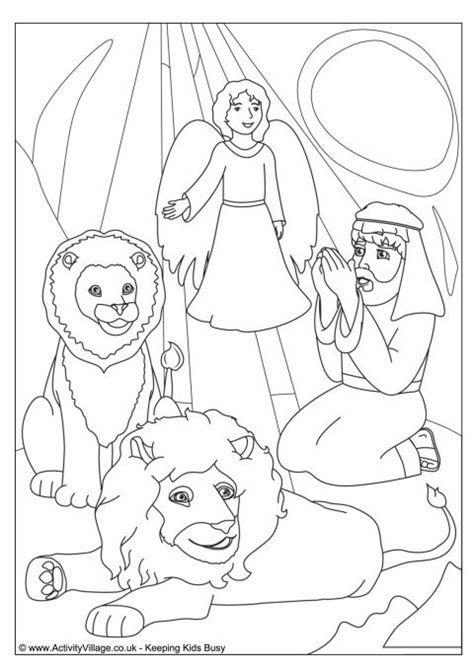 Daniel And The Lions Den Coloring Pages - Coloring Home