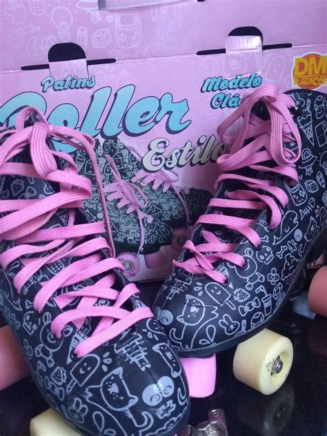 Patins Roller Estilo 4 Rodas Modelo Clássico Número 37 Feminino