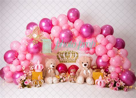 Royal Teddy Bear Princess Photography Backdrop, Crowns, Stuffed Animals, Teddies, Play, Toys ...