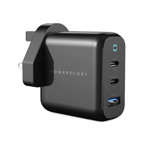 Powerology Port W Gan Charger With Pd Uk Black Alpha Store Kuwait