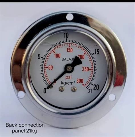 2 5 Inch 63 Mm WATER PRESSURE GAUGE 1 To 0 Bar 15 To 0 Psi At Rs