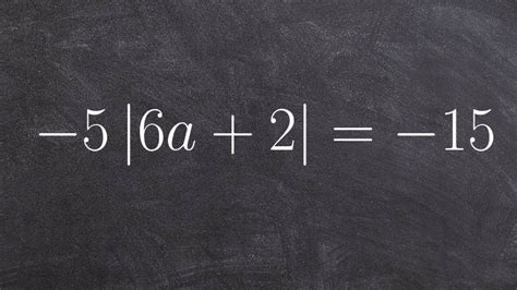 Solving An Absolute Value Equation Youtube