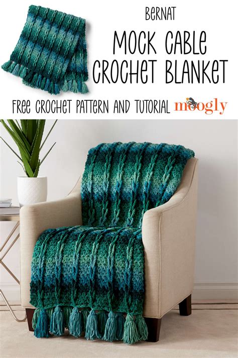 Mock Cable Crochet Blanket: Free Pattern and Tutorial - moogly