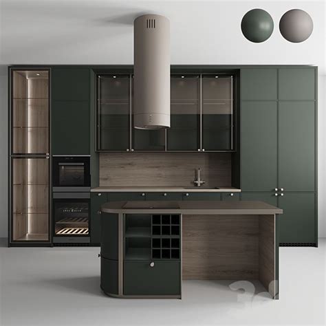 3d модели: Кухни - Kitchen №59 Duo | Дизайн небольшой кухни, Дизайн ...