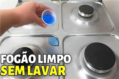 Misturinha para limpar fogão que deixa o fogão brilhando sem ter que