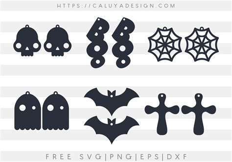 Free Halloween Earring SVG, PNG, EPS & DXF by Caluya Design