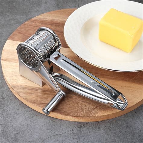 Ralador De Queijo Manual Inox Multiuso Cozinha Triturador De Manivela