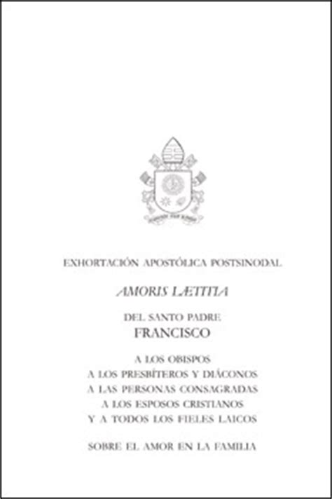 Exhortación apostólica postsinodal Amoris laetitia PDF Texto