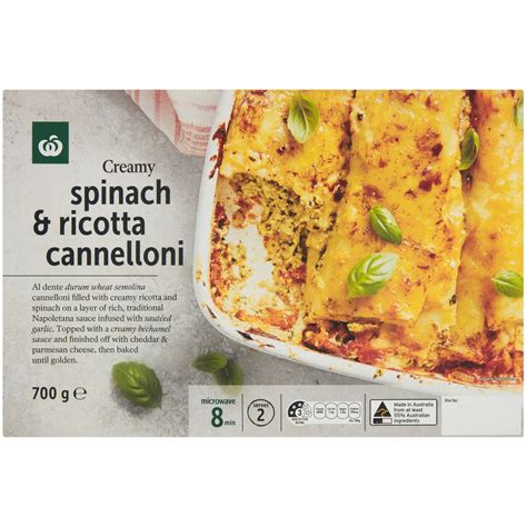 Woolworths Ricotta Spinach Cannelloni Chilled Meal G Woolworths