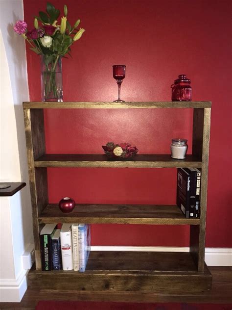 Handmade Reclaimed Solid Wood Scaffold Plank Bookcase Shelf