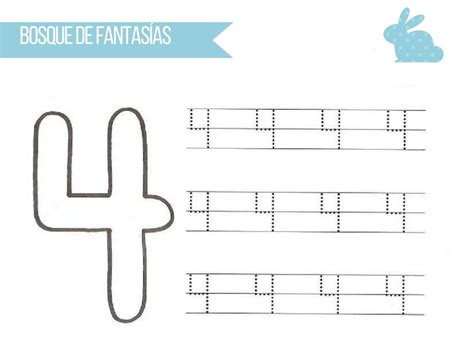 Numero 4 Con Trazos Números Preescolar Números Actividades En Clase
