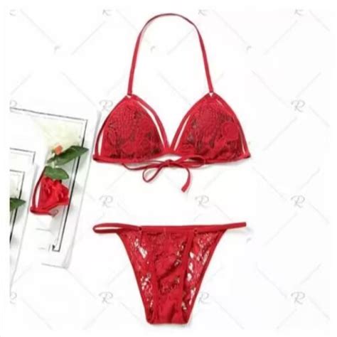 Jual Dezenna Bra Set Wanita Floral Bikini Sexy G String Transparan Hot 5B053 Shopee Indonesia