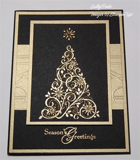 Stampin Up Snow Swirled Stamped Christmas Cards Foil Christmas