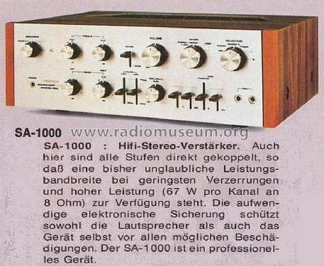 Stereo Amplifier SA-1000 Ampl/Mixer Pioneer Corporation; |Radiomuseum.org