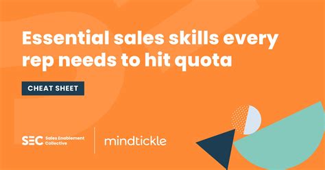 Essential Sales Skills Every Rep Needs To Hit Quota [cheat Sheet]