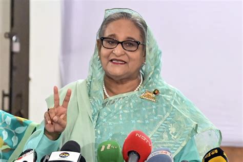 Primera Ministra De Bangladés Celebra Su Victoria En Elecciones