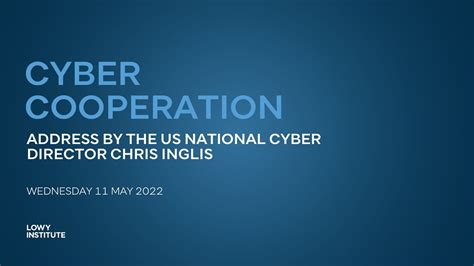 Address By The US National Cyber Director On Cyber Cooperation YouTube