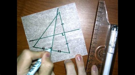 Perpendicular Bisectors In A Triangle With Patty Paper Youtube