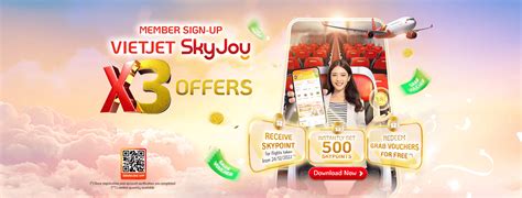SIGN UP FOR VIETJET SKYJOY MEMBERSHIP EARN YOUR SKYPOINT TO REDEEM FLIGHT TICKETS HOT