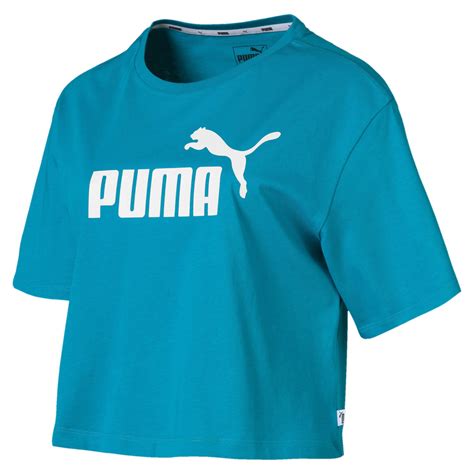 Lyst PUMA Women S Cropped Logo Tee In Blue