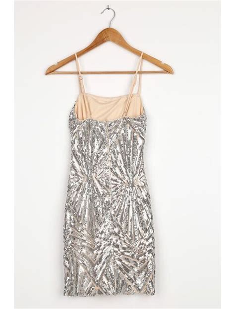 Lost In Your Eyes Silver Sequin Bodycon Mini Dress Dresses Images 2022