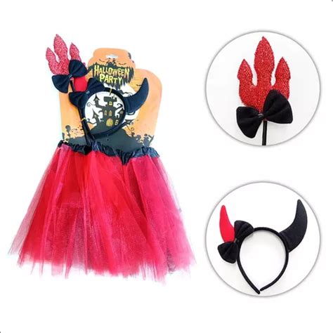 Fantasia Kit Diabinha Tiara Adulto Festa Halloween Carnaval Mercadolivre