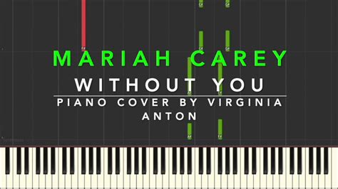 Without you Mariah Carey Piano Tutorial Instrumental Cover Chords ...