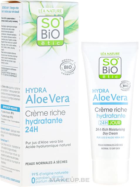 Cr Me Au Jus D Aloe Vera Bio Pour Visage So Bio Etic Hydra Aloevera