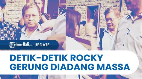 Momen Rocky Gerung Tak Berkutik Diadang Massa Saat Keluar Dari Mabes