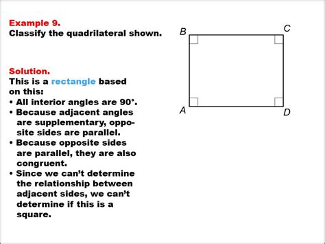 Math Example Polygons Quadrilateral Classification Example 9 Media4math