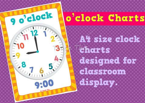 Oclock Wall Charts Printable Classroom Displays Teacher Resources