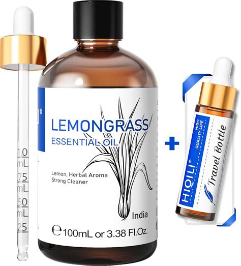 Hiqili Lemongrass Essential Oil 100 Pure Natural Undiluted Premium