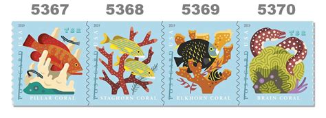 A Coral Reefs C Coil Strip Of Postcard Rate Mnh