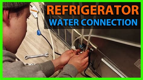 How To Connect Water Lines To Ice Maker Refrigerator Youtube